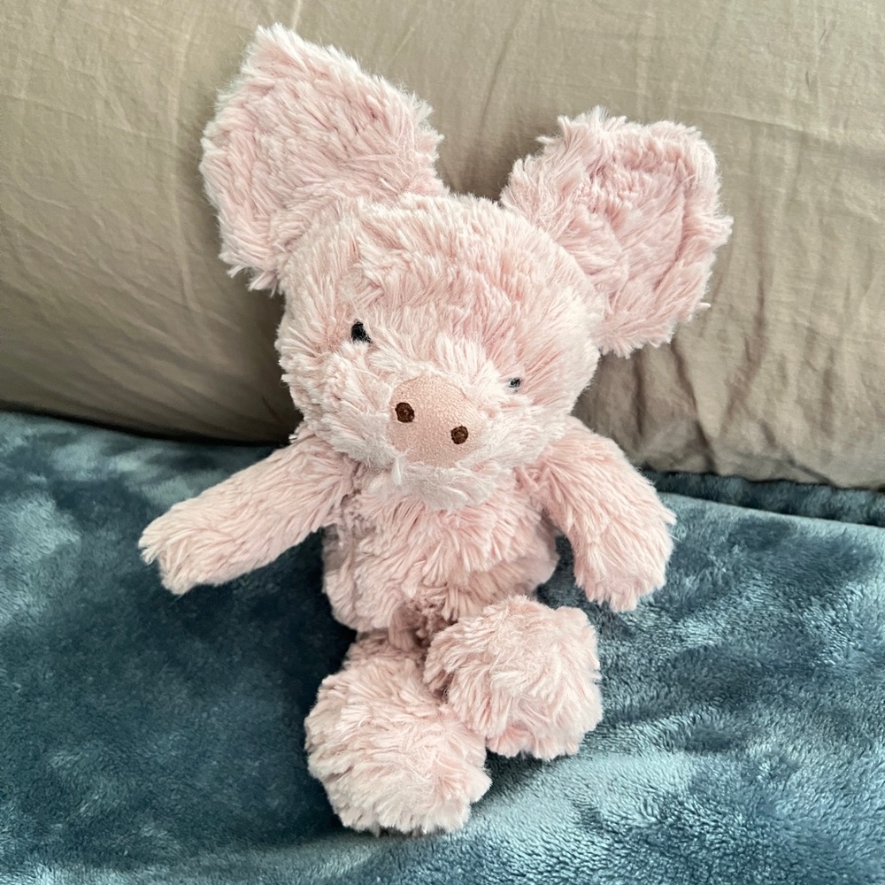 JellyCat Squiggle Pig Plush Toy pink fuzzy friend